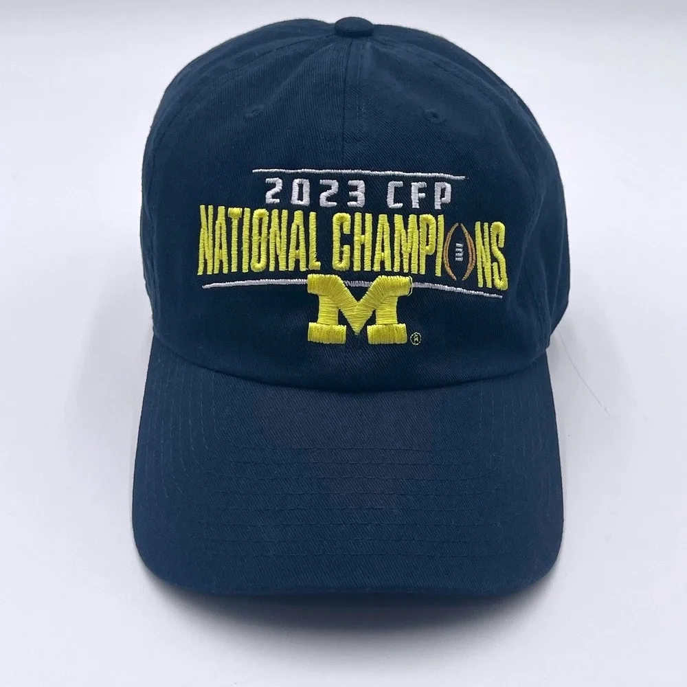 Michigan Wolverines 2023 CFP National Champions Hat Navy Blue Fan‎ Favorite OSFM